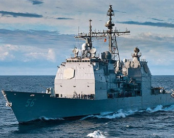 US Navy cruiser collides with nuclear submarine